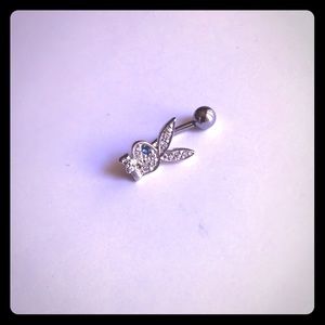 PLAYBOY Bunny belly ring w Rhinestones NWOT